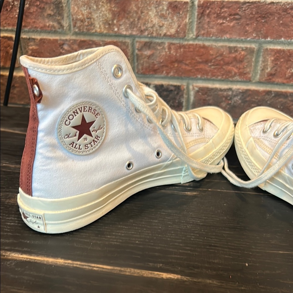 Retro Converse Chuck 70 High ‘Clubhouse High-Top Sneakers with Logo cream - Picture 5 of 15